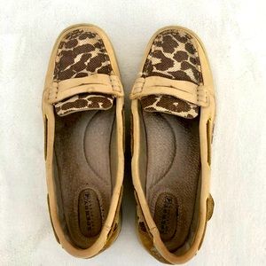 SPERRY Shoes Top-Sider Deck Shoes Size 7 Gold Shimmer